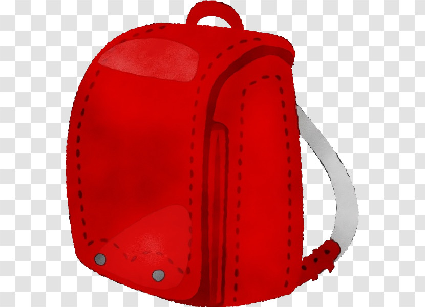 Red Backpack Bag Transparent PNG