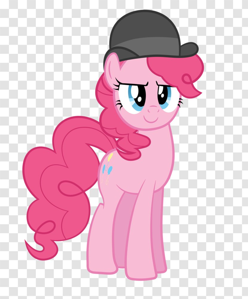 Pony Pinkie Pie Rarity Applejack Horse - Watercolor - Hat Bowler Transparent PNG
