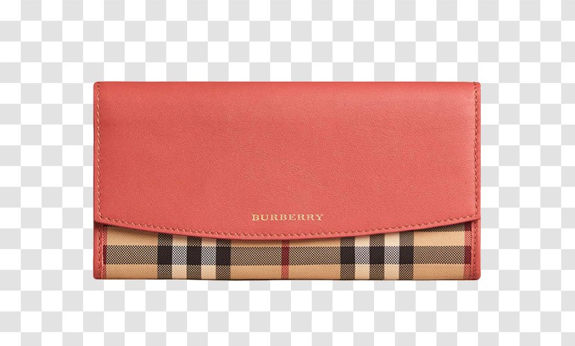 Wallet Tartan Burberry Handbag Luxury Goods - Orange Transparent PNG