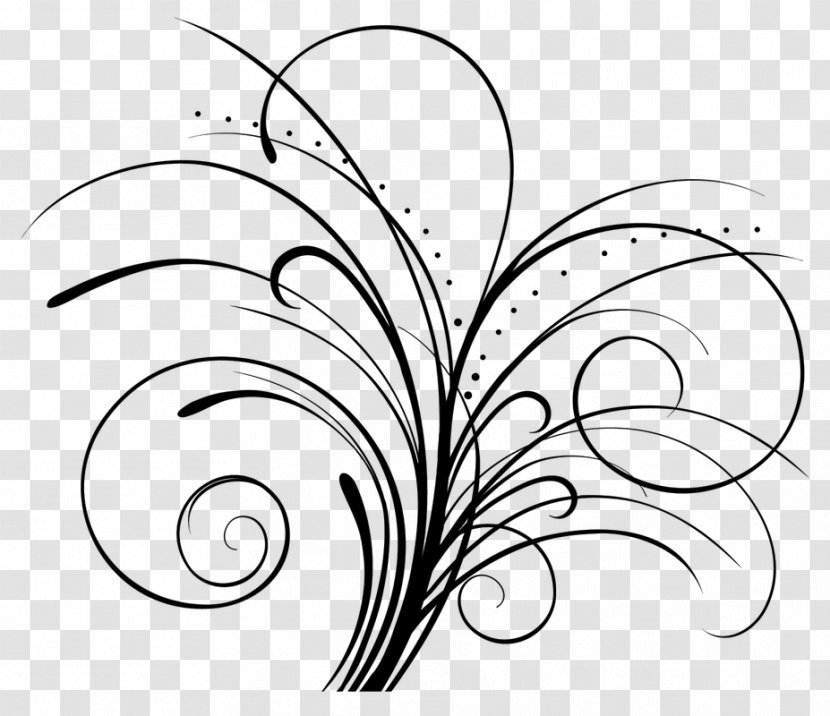 Floral Design Black And White Flower Clip Art - Flora Transparent PNG