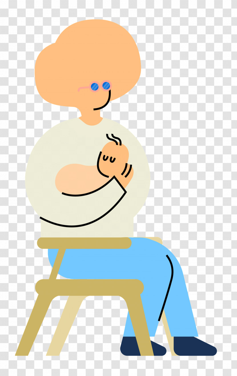Sitting Cartoon Chair Joint H&m Transparent PNG