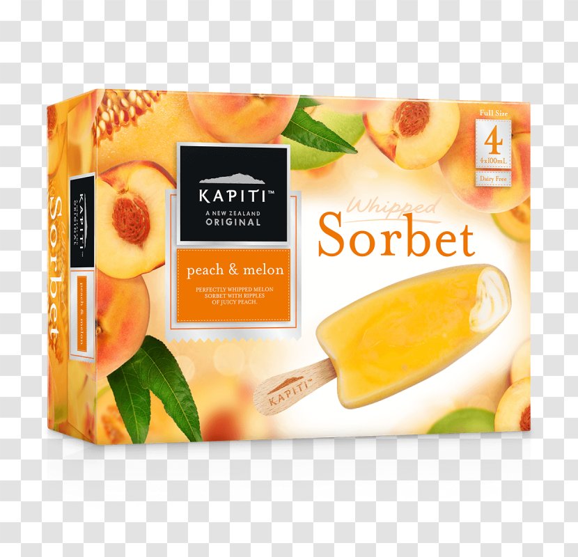 Sorbet Ice Cream Pop Peel Kapiti Fine Foods Transparent PNG