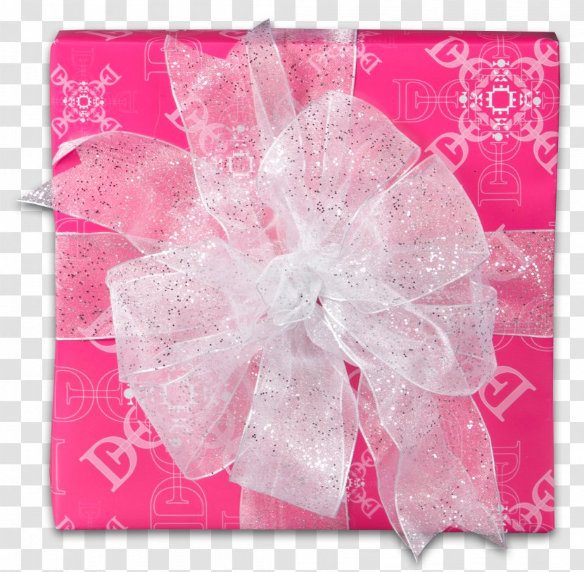 Paper Gift Wrapping Christmas Ribbon - Pink Transparent PNG