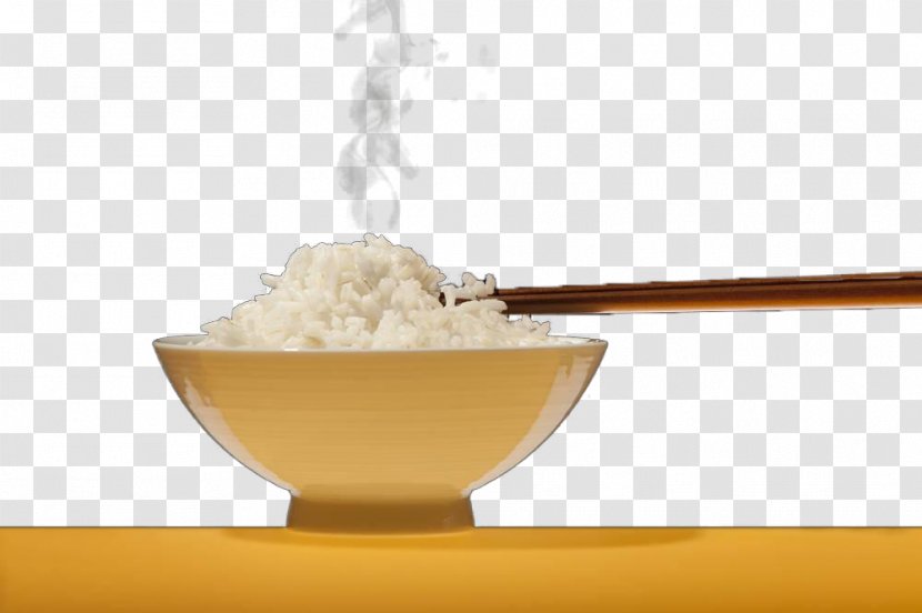 Rice Cake Cooked Yellow - Watercolor - Bowl Transparent PNG