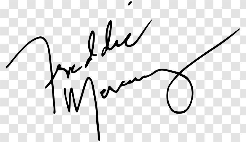 Autograph Innuendo A Night At The Opera Queen - Silhouette - Freddie Mercury Transparent PNG