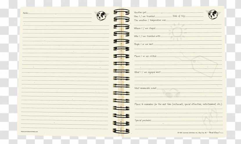 Notebook Adventures, My Road Trip Journal (Color): Journals Unlimited Amazon.com Diary Christmas (Color) - Personal Organizer Transparent PNG