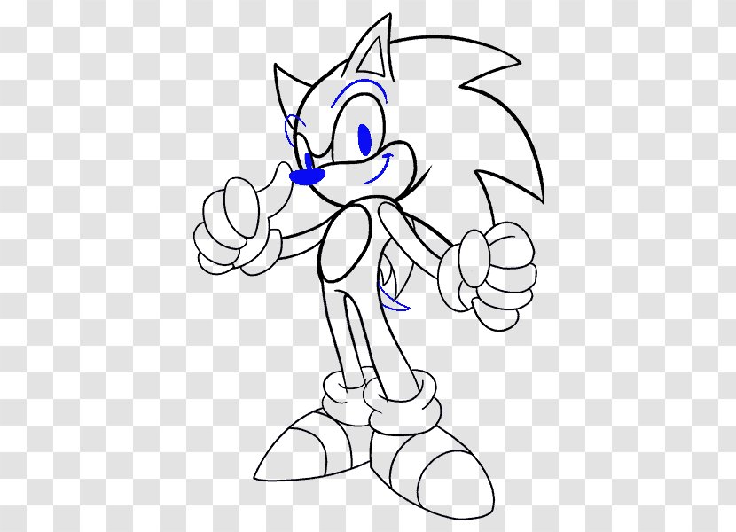 Black And White Sonic The Knight Chronicles: Dark Brotherhood Shadow Hedgehog Drawing - Watercolor - Fuk Upper Lower Ends Shading Transparent PNG