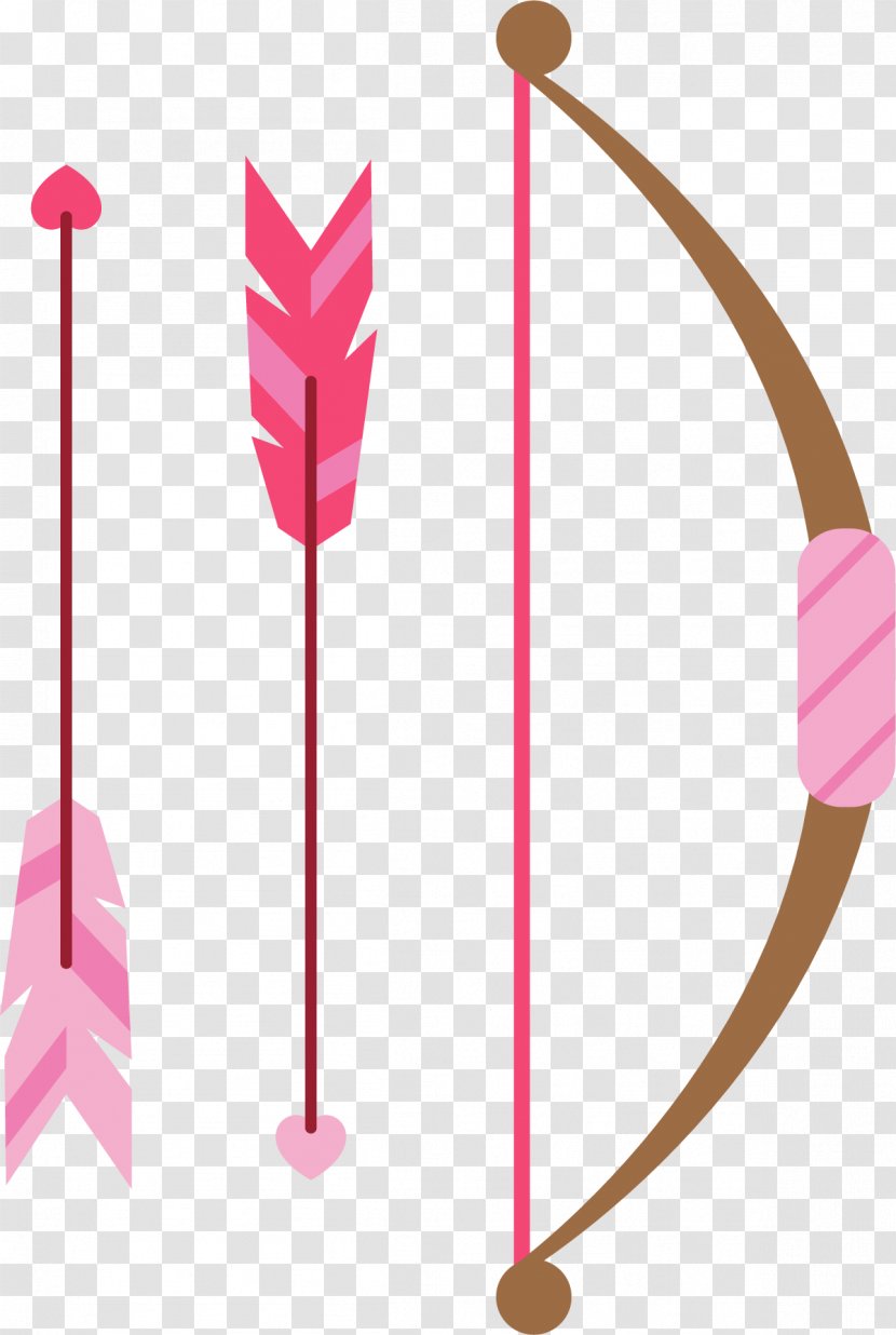 Arrow Feather Clip Art - Heart - Hand Painted Pink Transparent PNG
