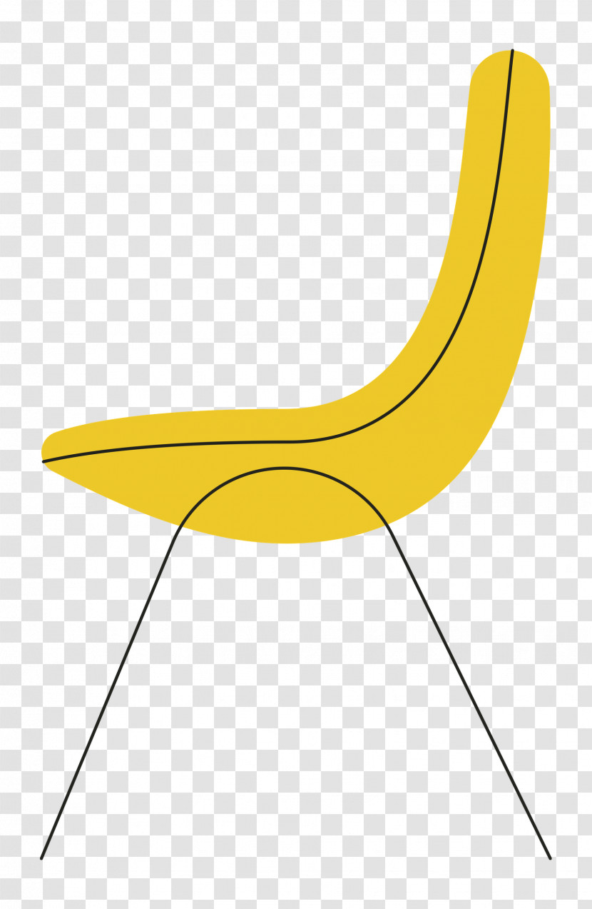 Yellow Line Chair Plant Geometry Transparent PNG