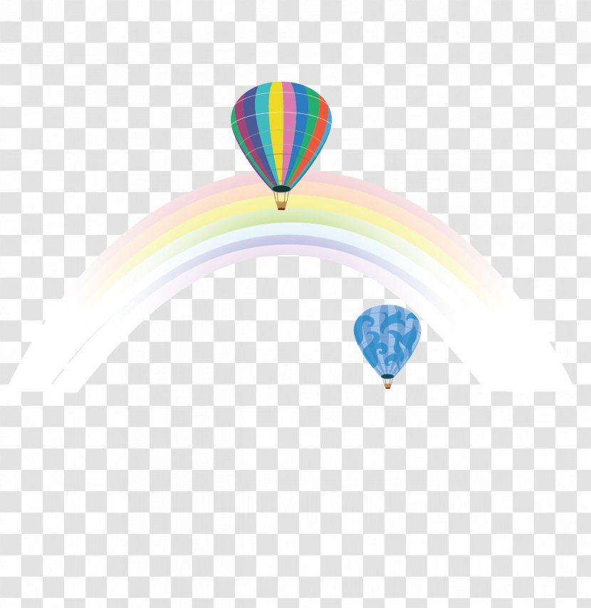Hot Air Balloon Rainbow Color Euclidean Vector - Seven Colors Of The And Balloons Transparent PNG