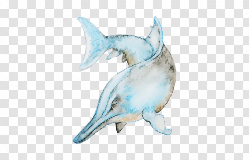 Dolphin Watercolor Painting - Royaltyfree - Blue Transparent PNG