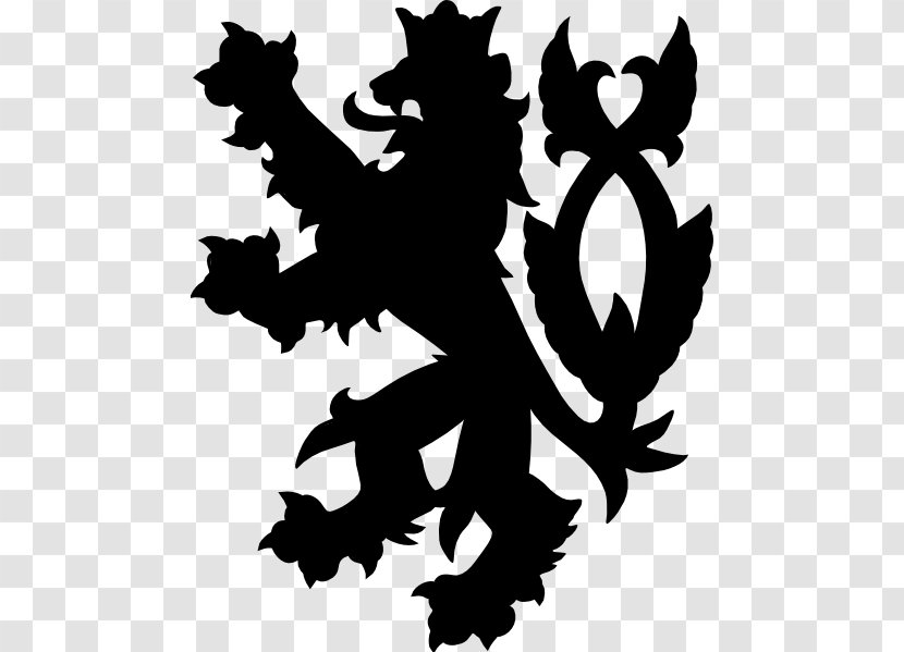 County Of Holland Dutch Republic Duchy Brabant Coat Arms - Fictional Character - Black Lion Cliparts Transparent PNG