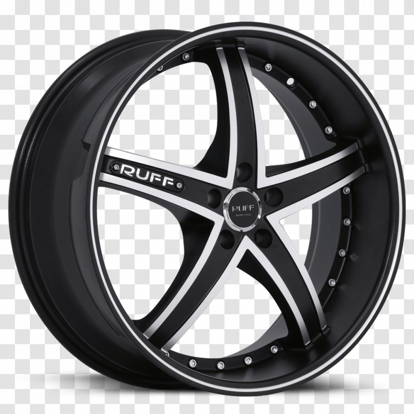 Car Custom Wheel Rim Alloy - Black And White Transparent PNG