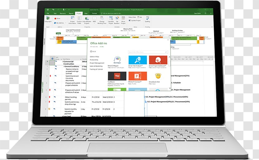 Microsoft Project Management Computer Software - Reduce The Price Transparent PNG