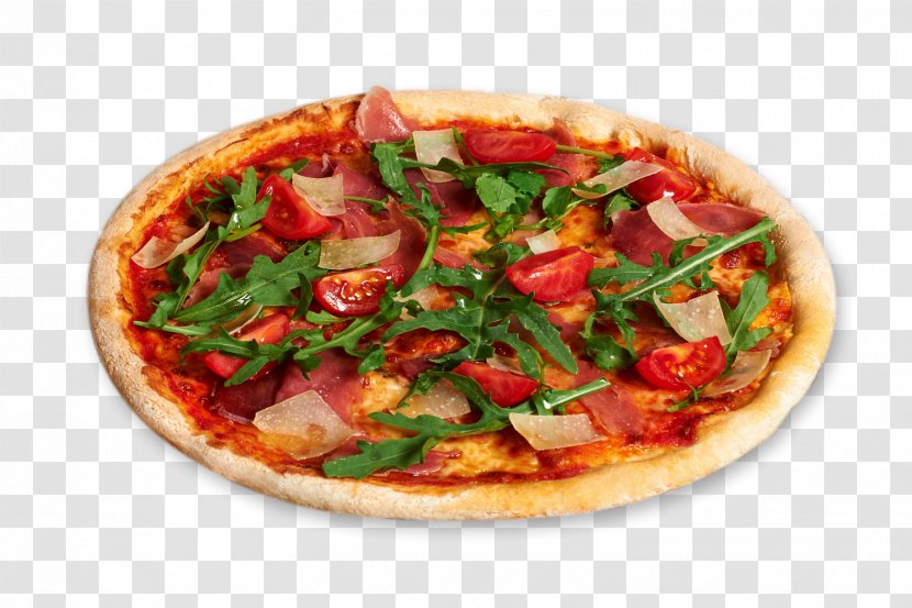 California-style Pizza Sicilian Pita Vegetarian Cuisine - Marinara Sauce Transparent PNG