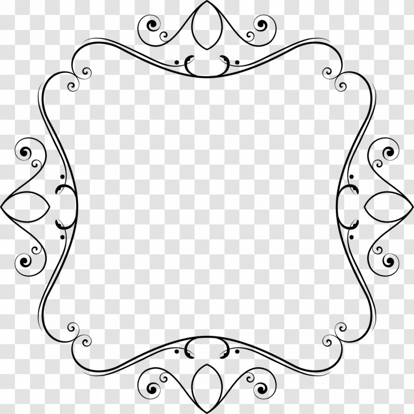 Line Art Drawing Clip Vector Graphics - Motif - Cartoon Frame Transparent PNG