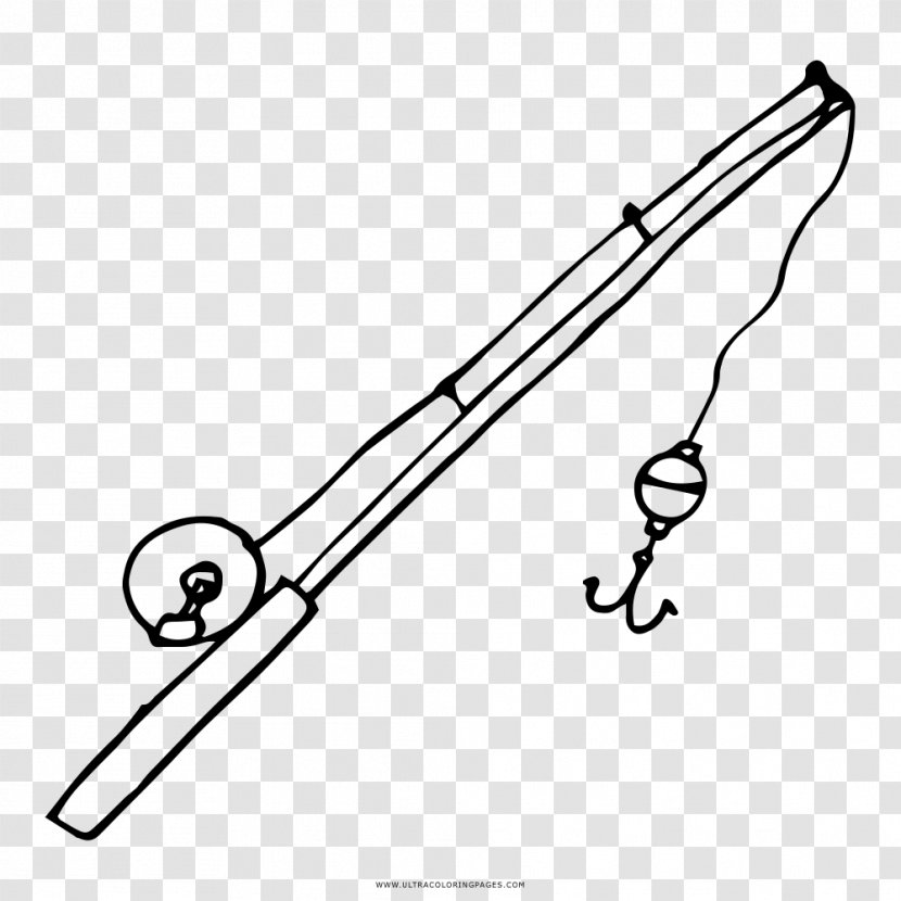 Fishing Rods Drawing Ausmalbild Coloring Book - Heart Transparent PNG
