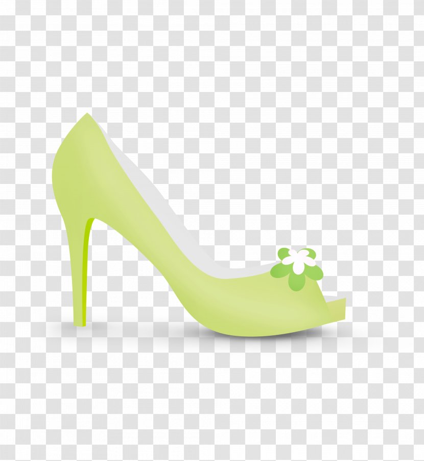 High-heeled Footwear Green Shoe Flower - High Heeled - Heels Transparent PNG