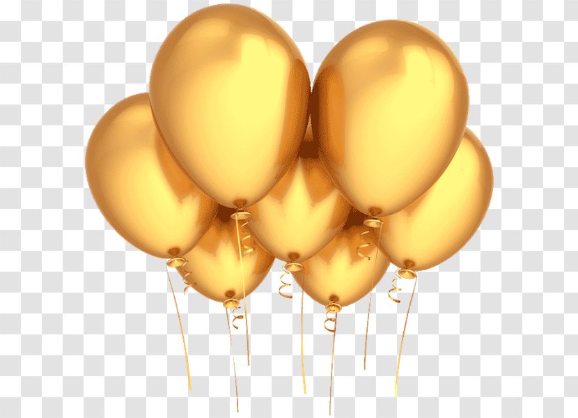 Balloon Party Gold Birthday Stock Photography Transparent PNG
