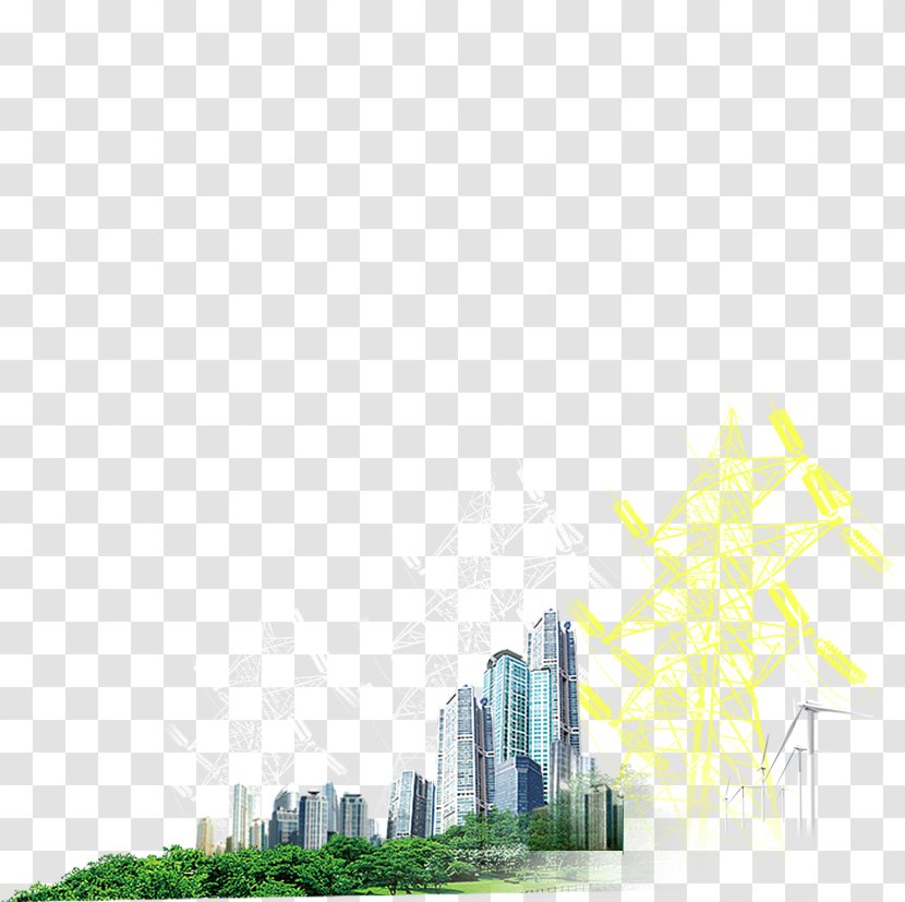 Download Electricity Tower - Urban Design - City ​​building Transparent PNG