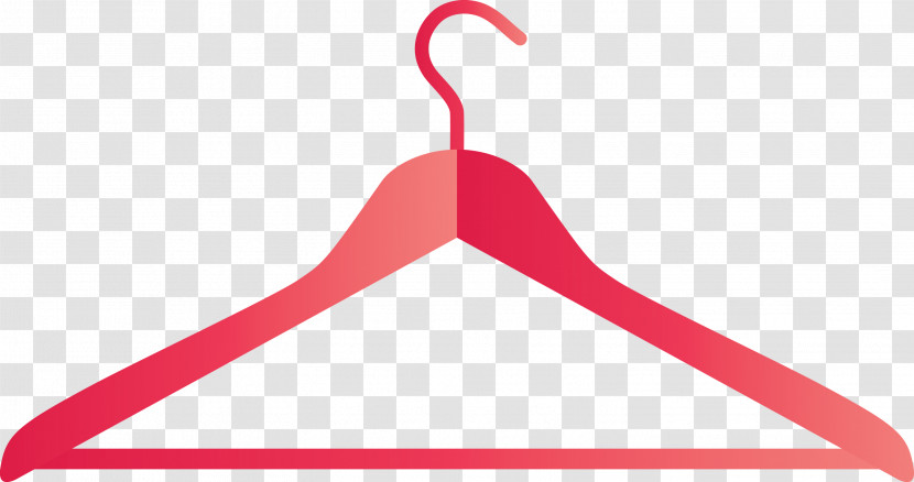 Clothes Hanger Pink Line Triangle Transparent PNG