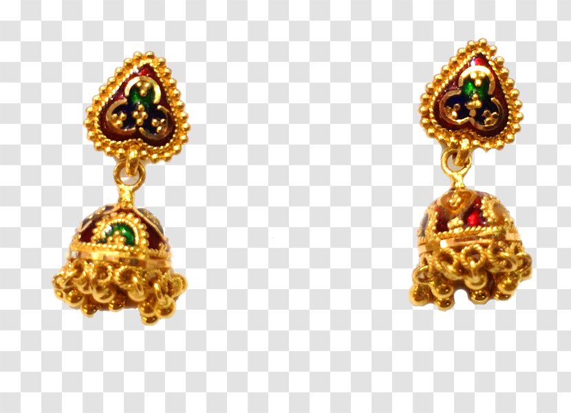 Earring Gemstone Jewellery Gold Rishabh Diamonds - Amritsar Transparent PNG