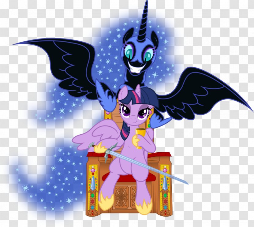 Twilight Sparkle Princess Luna Applejack - Fictional Character - Moon Transparent PNG