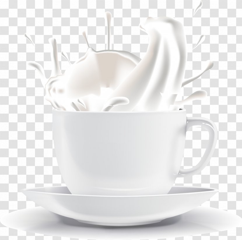 Coffee Milk Cup - White Of Splash Vector Transparent PNG
