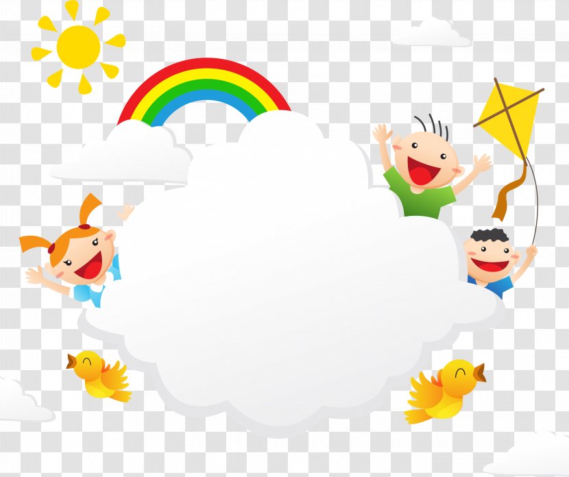 Childrens Day Fun On The Run Kite - Fictional Character - Creative Cartoon Children Transparent PNG