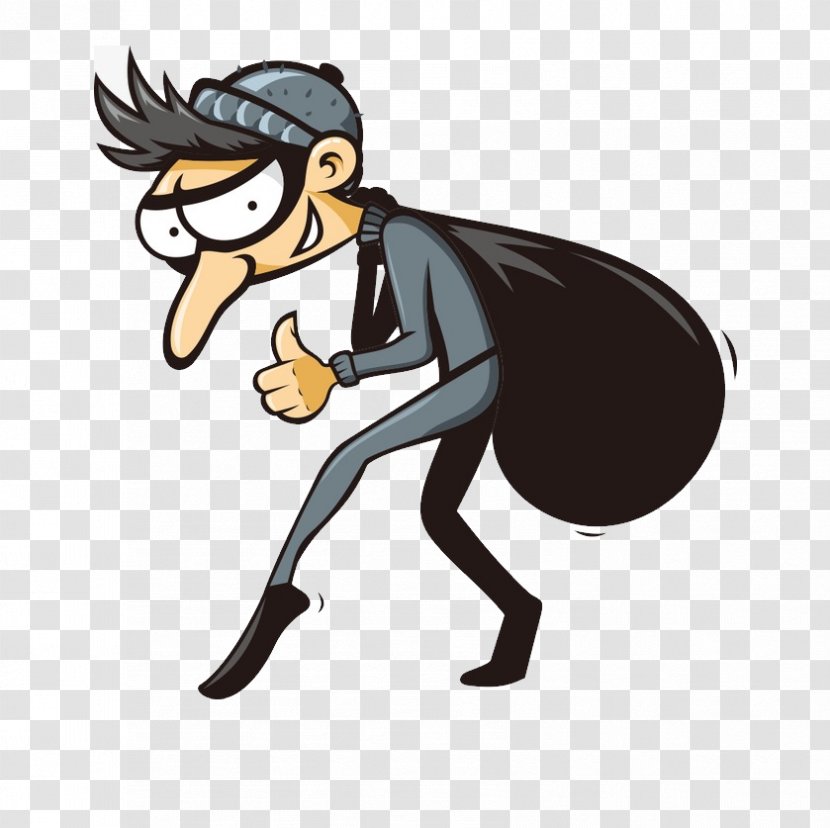 Theft Robbery Cartoon Clip Art - Plagiarism - Thief Transparent PNG