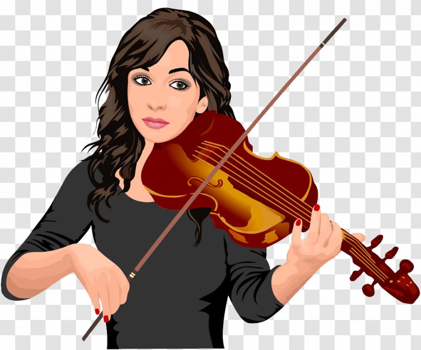 Violin Technique Viola Clip Art - Cartoon - Woman Transparent PNG