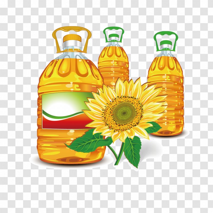 Sunflower Oil Olive Clip Art - Cooking Oils Transparent PNG