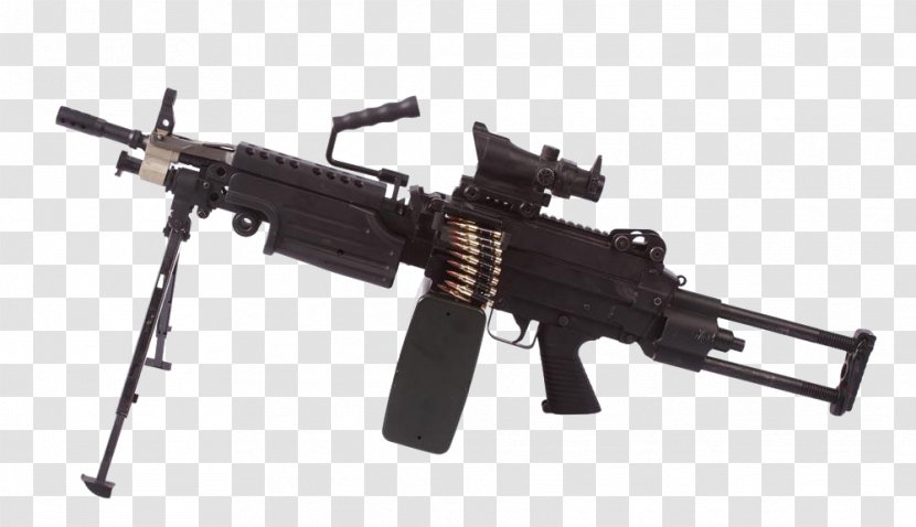 M249 Light Machine Gun Squad Automatic Weapon Firearm Airsoft - Cartoon - Black Transparent PNG