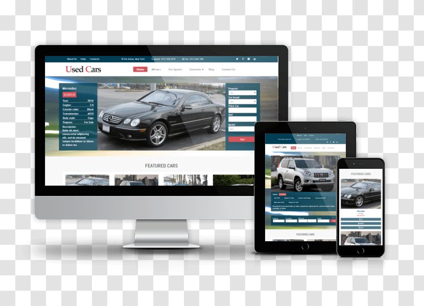 Car Dealership Responsive Web Design Used Template - Joomla Transparent PNG