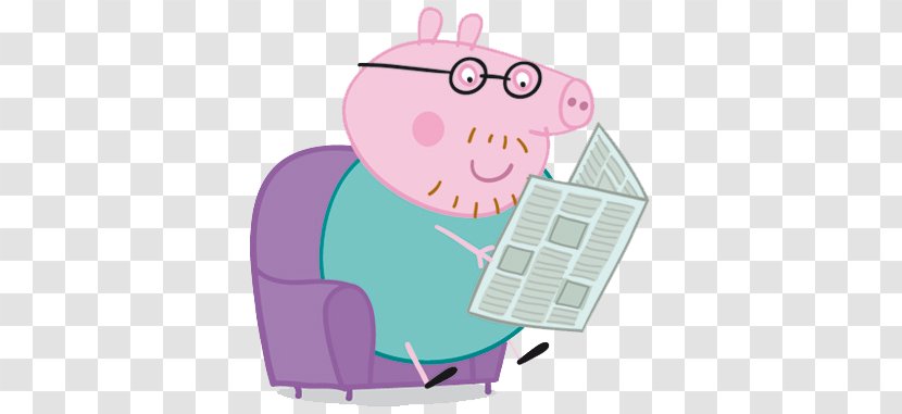 Daddy Pig Mummy Drawing Miss Rabbit - Peppa Transparent PNG