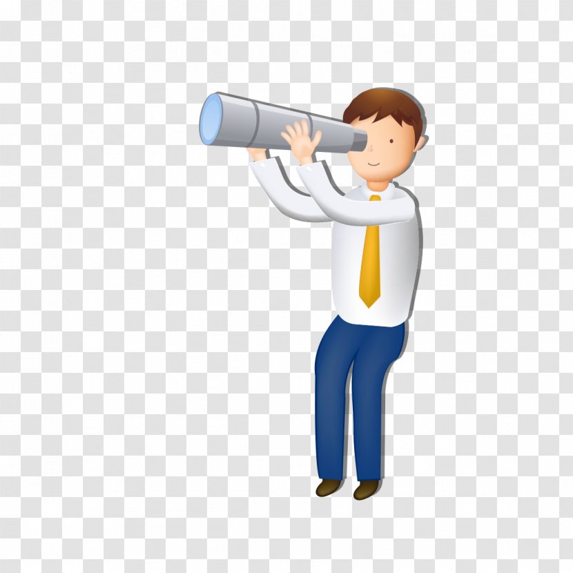 Binoculars Icon - Shoulder - Boy With Transparent PNG