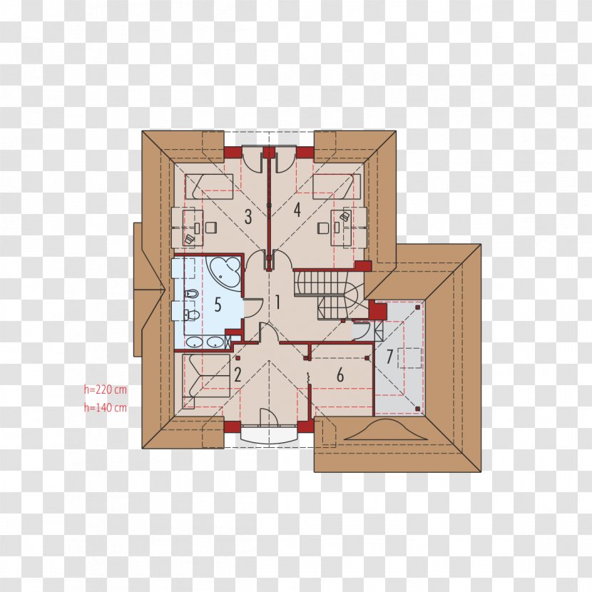 Mansard Roof House Attic Floor Plan Dormer Transparent PNG
