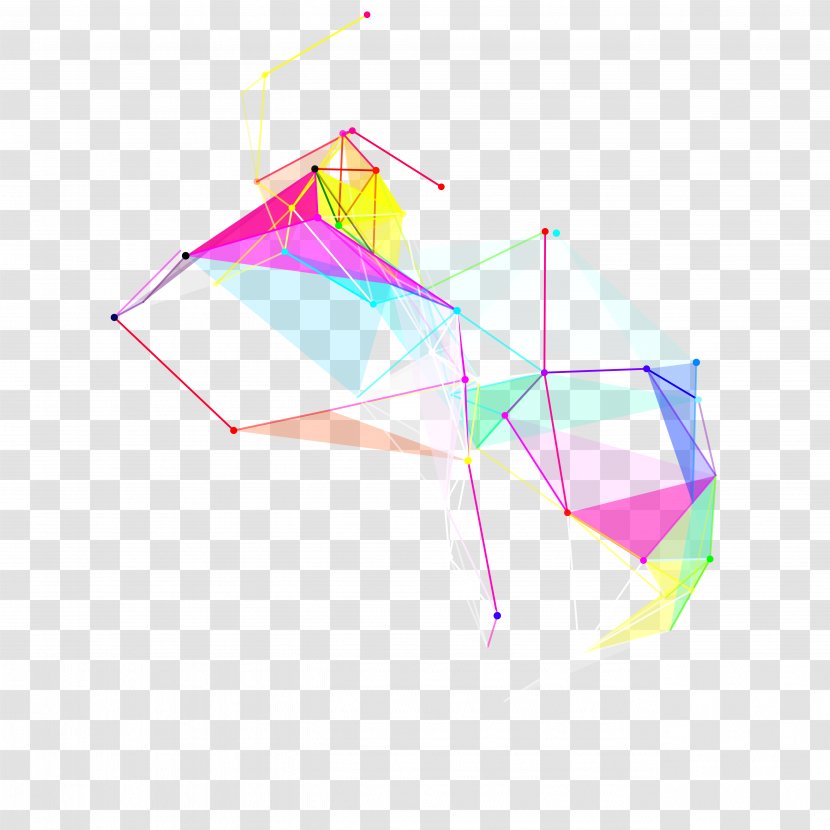 Triangle Area Pattern - Symmetry - Science Fiction Singular Vector Floating Color Geometric Lines Transparent PNG