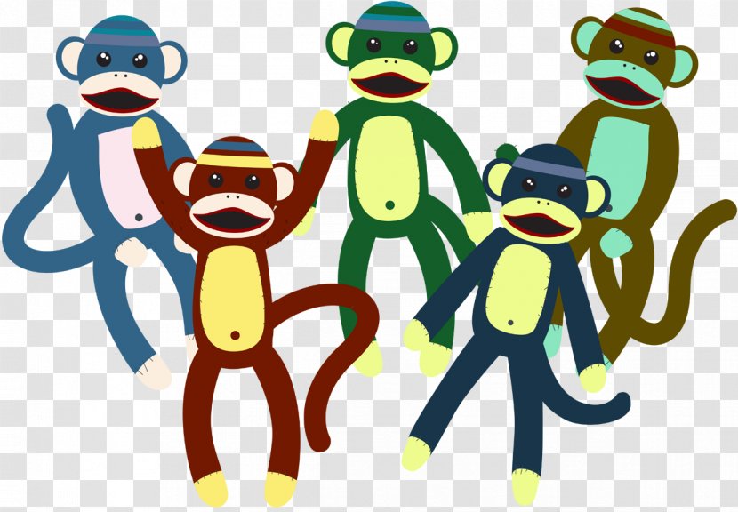 Ape Monkey - Cartoon - Cute Plush Toy Vector Transparent PNG