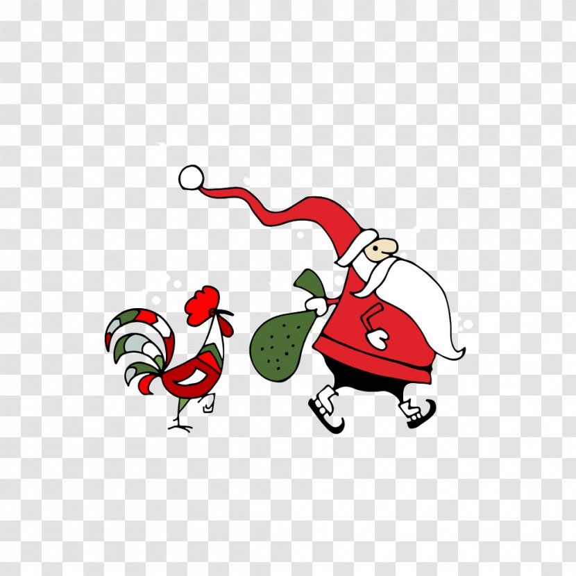 Santa Claus Christmas Cartoon - Card Transparent PNG