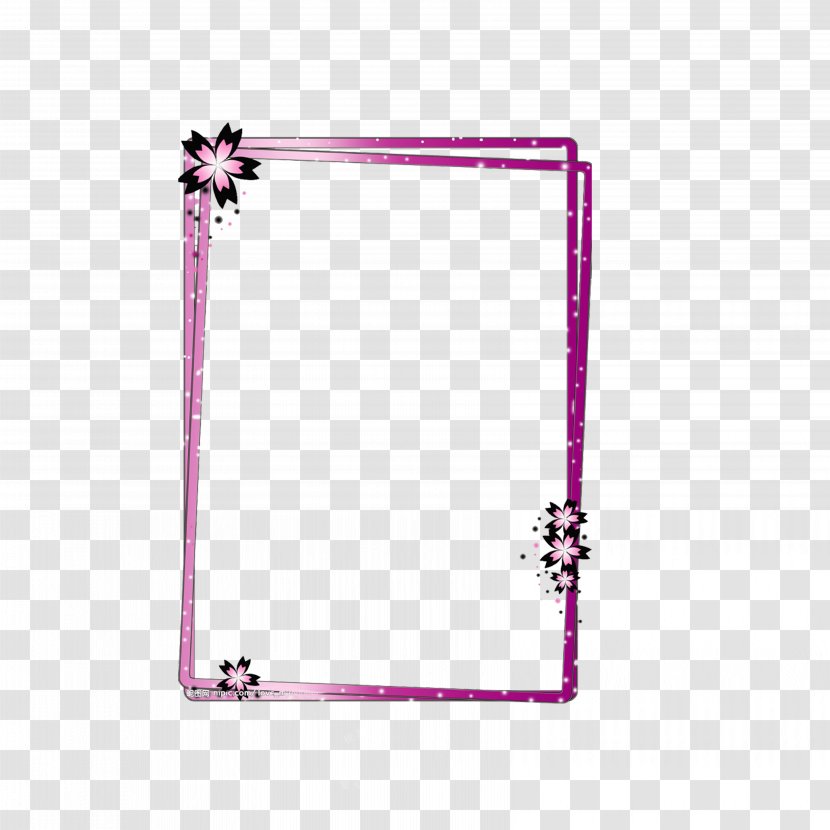 Download Clip Art - Rectangle - Purple Border Transparent PNG