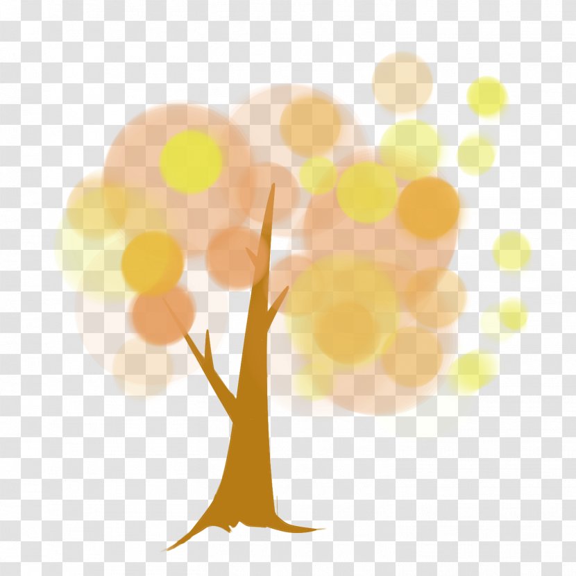Dream - Yellow - Abstract Tree Transparent PNG