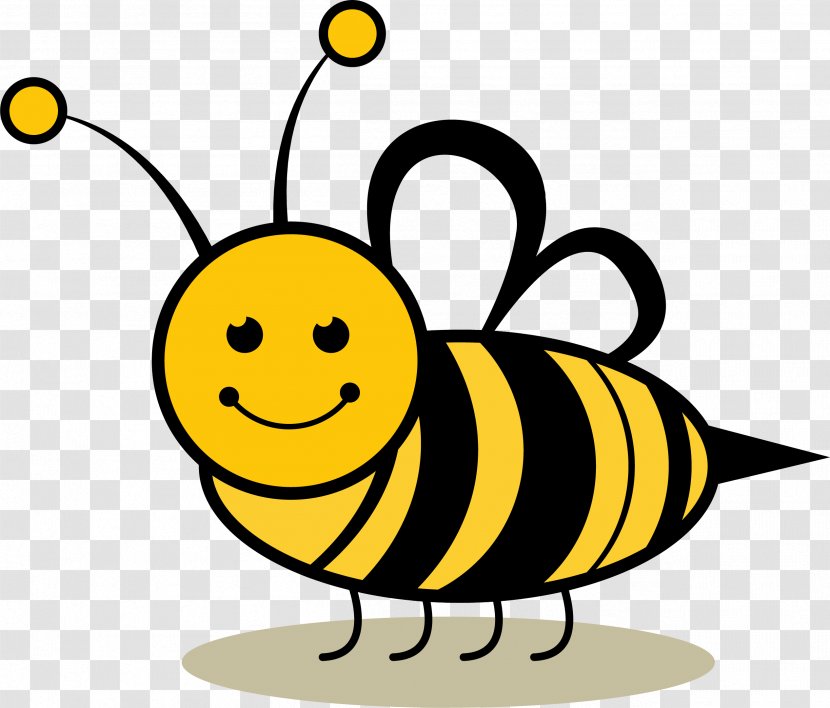 Honey Bee Insect Clip Art - Invertebrate - Smile Transparent PNG