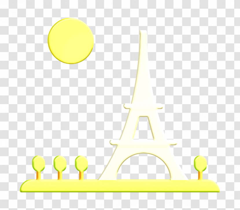 Travel Icon Landscapes Flat Color Icon Paris Icon Transparent PNG