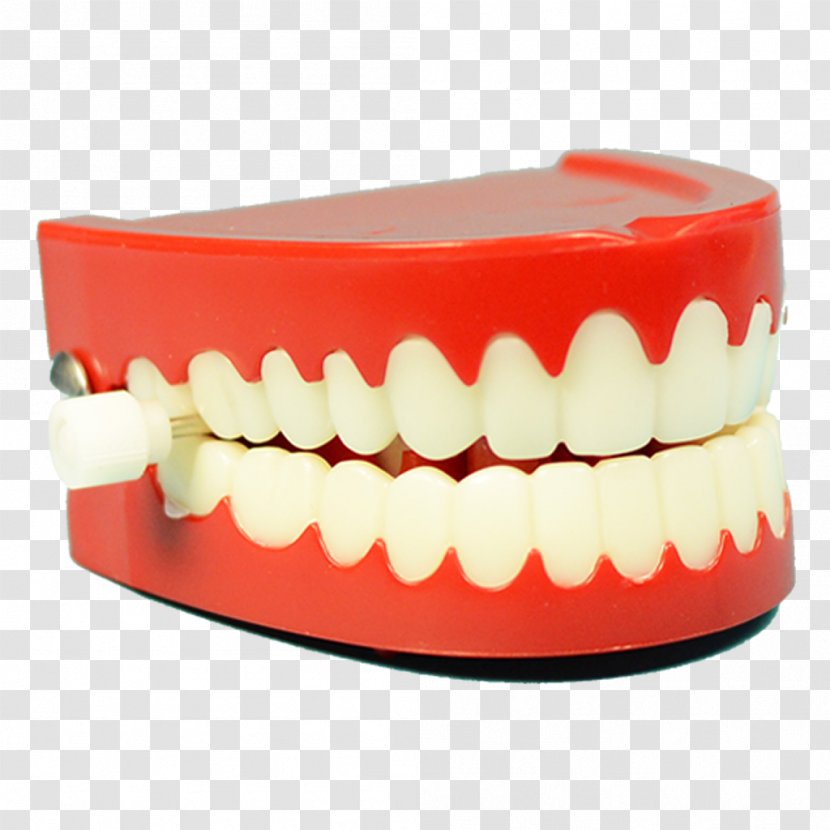 Chattery Teeth Wind-up Toy Human Tooth Dental Implant - Red - Pizzeria Mary Rose Transparent PNG
