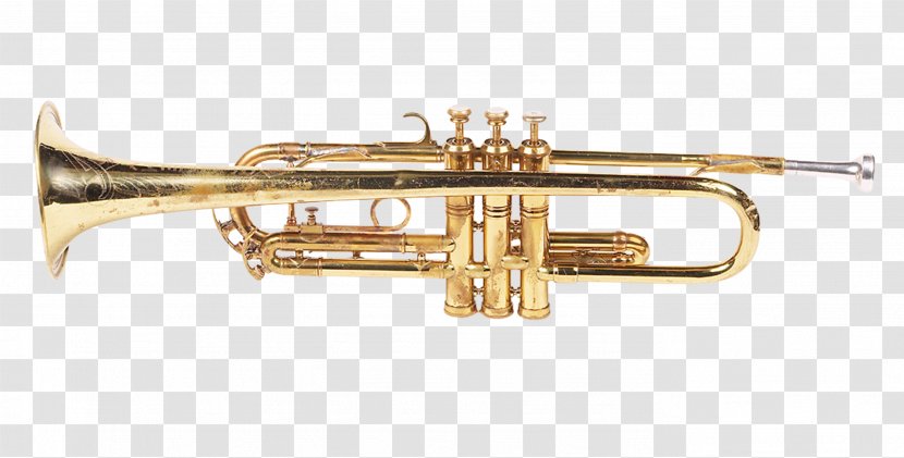 Trumpet Musical Instrument - Flower - Metal Instruments Trombone Transparent PNG