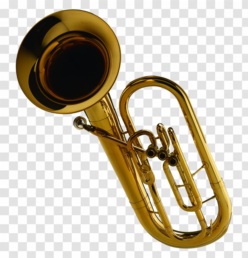 Trumpet Wind Instrument Brass Musical - Flower - Metal Instruments Trombone Transparent PNG