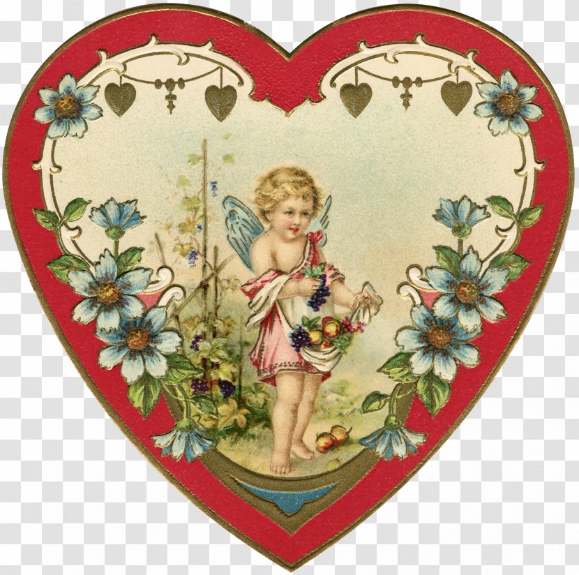Valentine's Day Paper Heart Love Image - Flower - Victorian Valentines Fairy Transparent PNG
