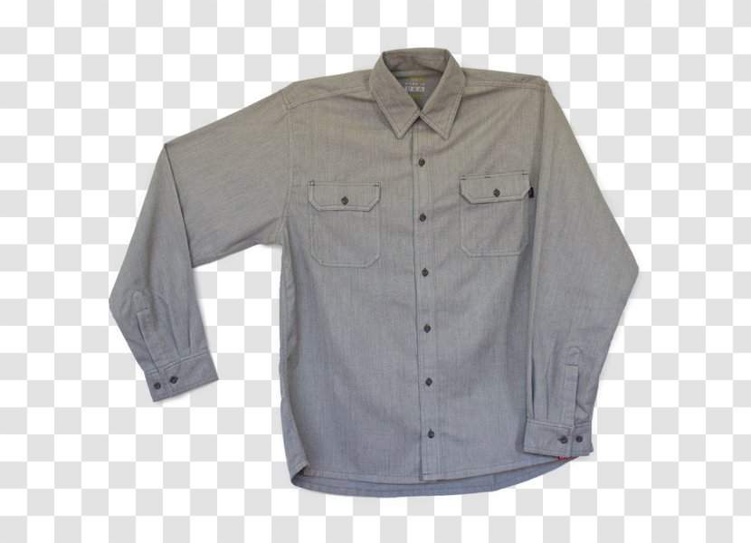 Dress Shirt T-shirt Sweater Clothing Flame Retardant - Sleeve - Up Button Transparent PNG