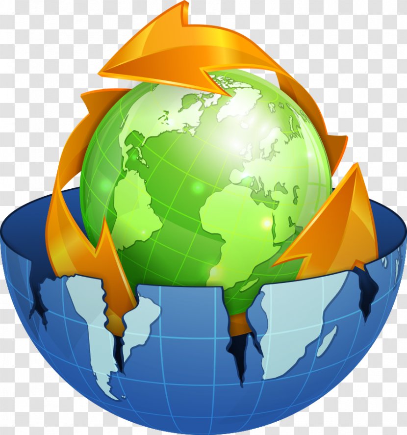 Ecology Natural Environment Environmental Protection - Royaltyfree - Vector Arrow Earth Transparent PNG